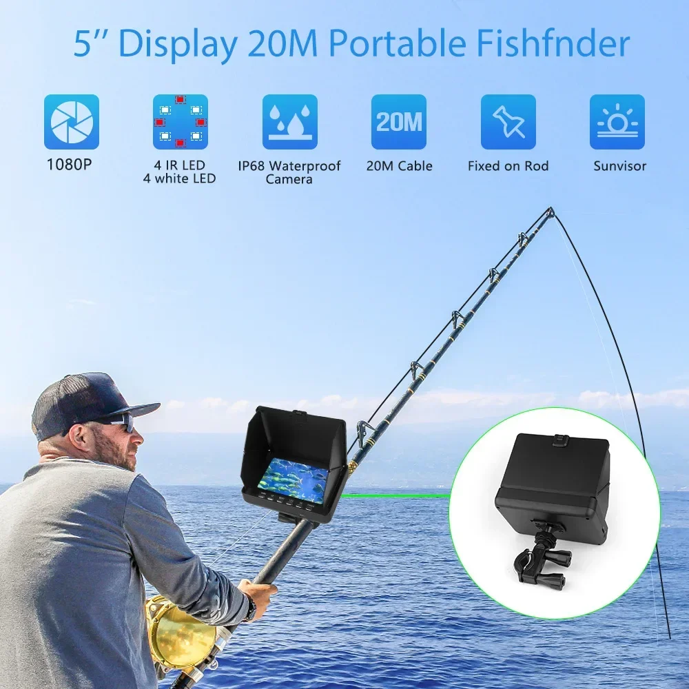 Fish Finder 5.0 Inch LCD Displ - Fish Finder Cable ulasan dan harga