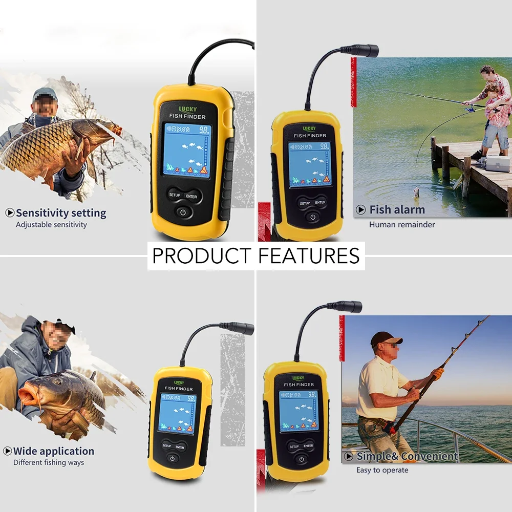 Lucky LCD Color Screen Portabl - Fishing Depth Finder ulasan dan harga