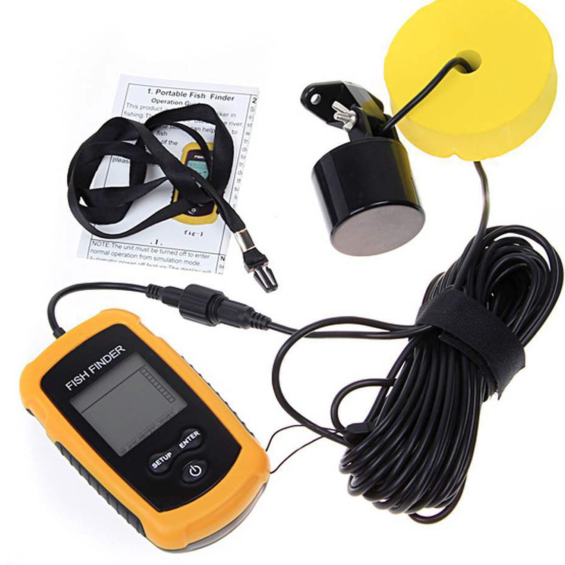 Alarm 100M Portable Sonar Fish - Fishing Depth Finder ulasan dan harga